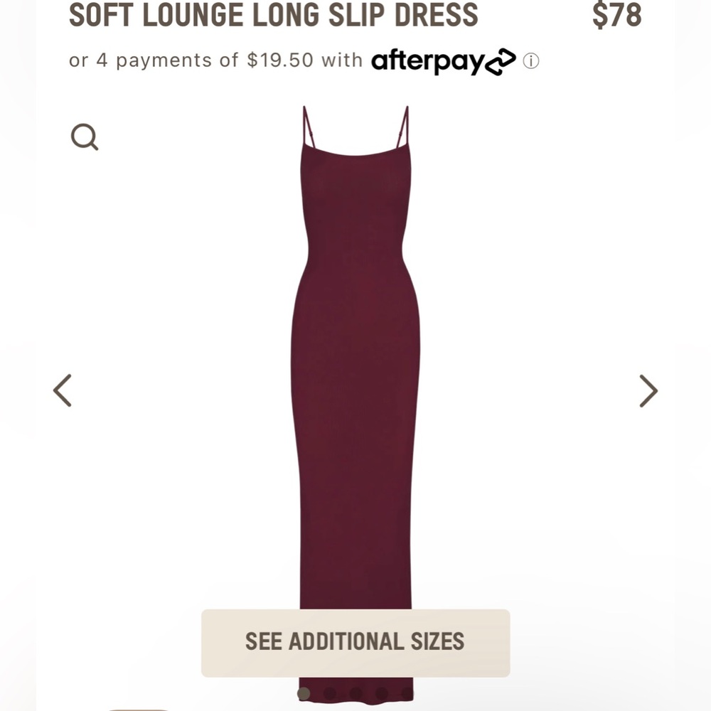 Skims Soft Lounge Dress in Wine